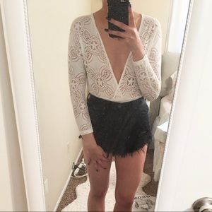 Missguided Plunge Lace Bodysuit